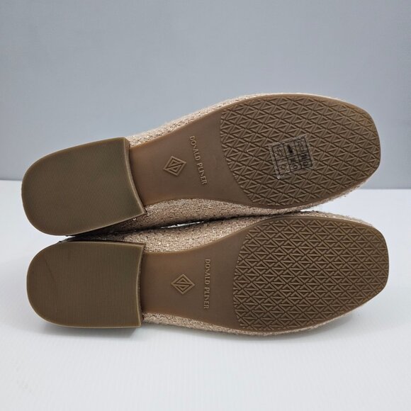 Donald Pliner Bethany Loafer Women 9.5 Camel Boucle Chain Detail Slip On Sparkle - Picture 12 of 14